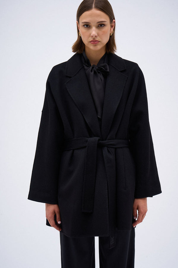 MANTEAU FLORA NOIR