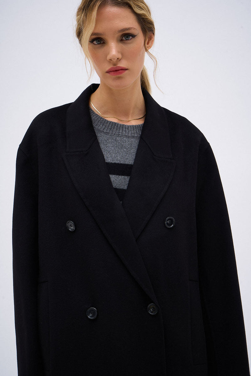 MANTEAU CHANTAL NOIR