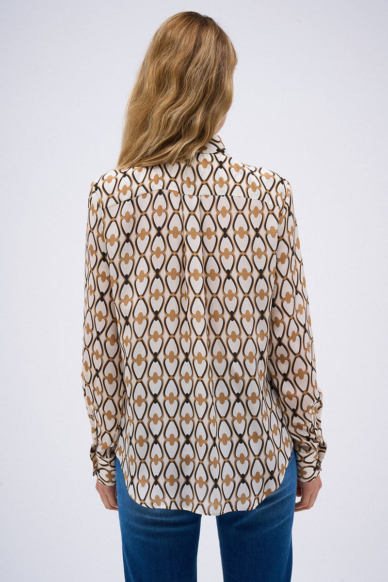 CHEMISE RAYA PRINT CAMEL