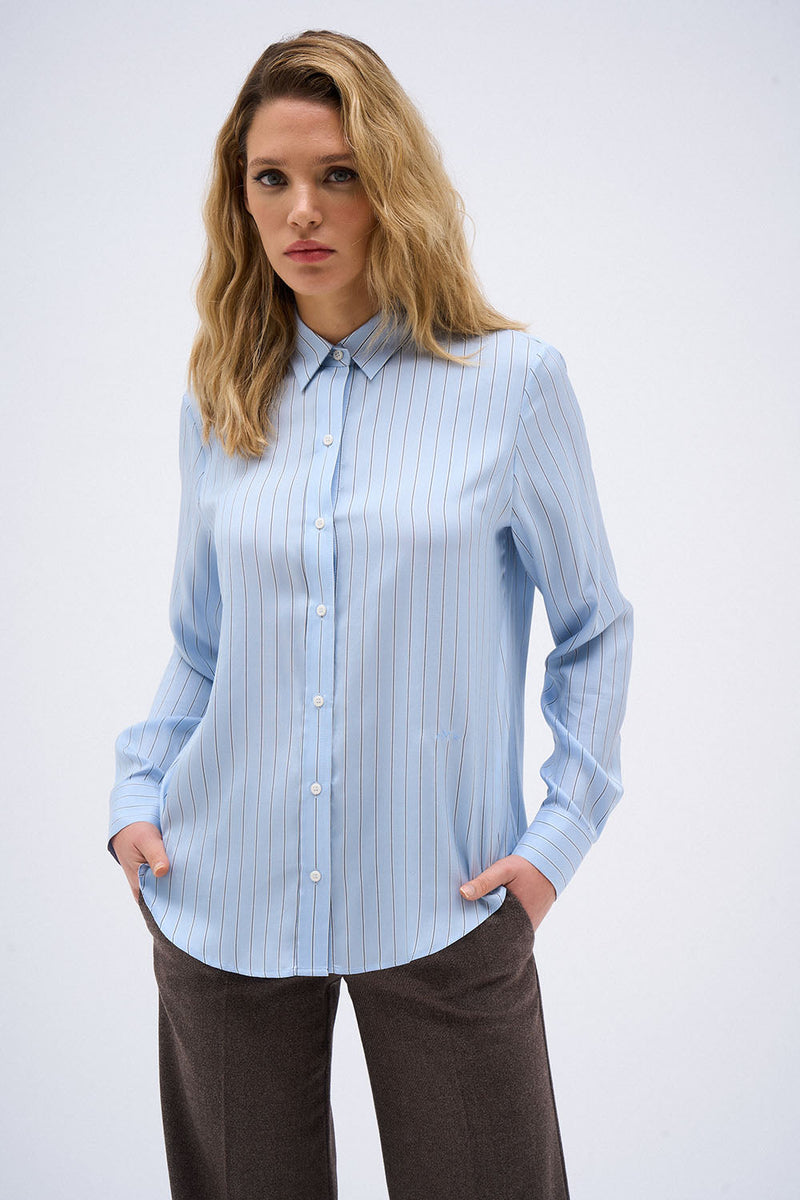 CHEMISE RAYA RAYURE BLEU