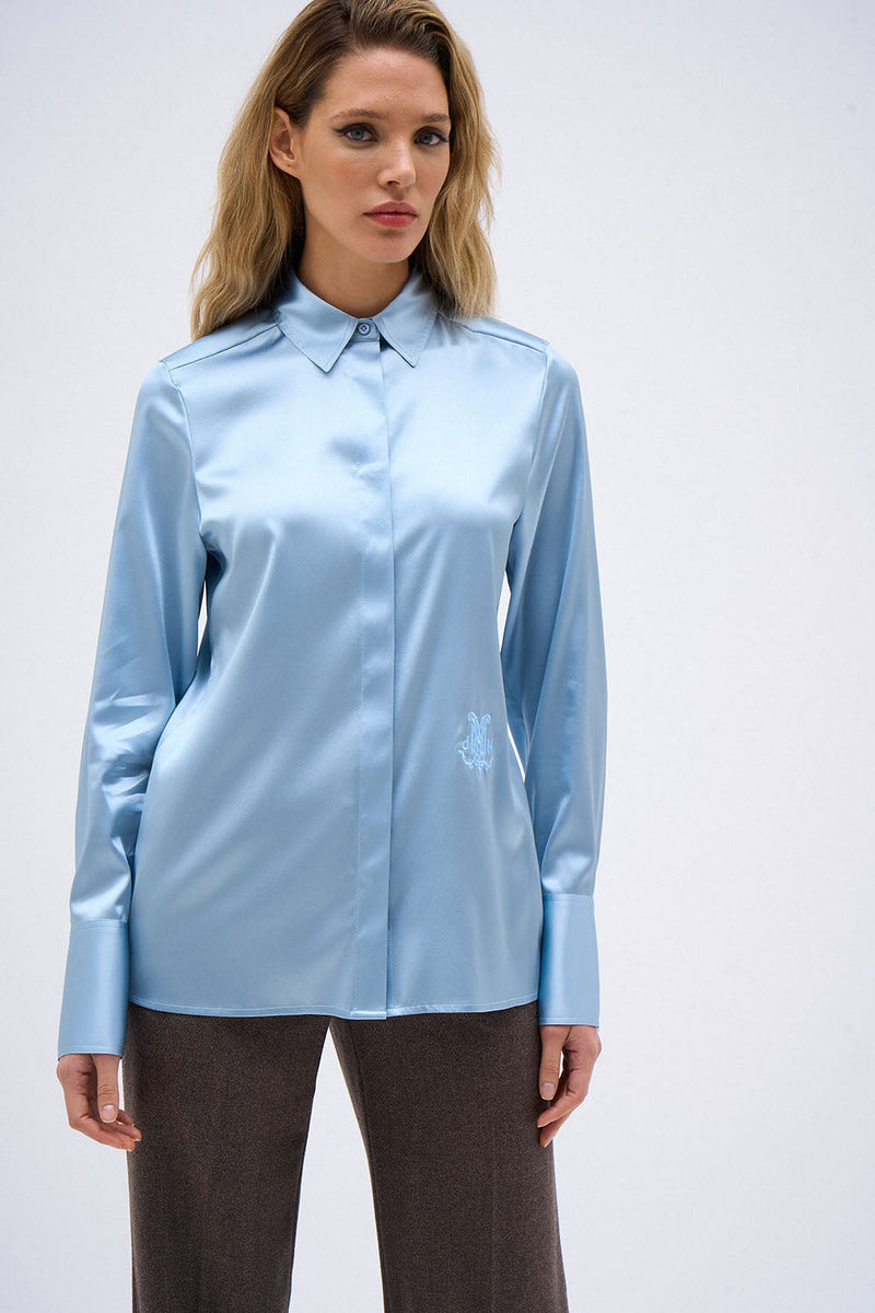 CHEMISE REGINA BLEU CIEL